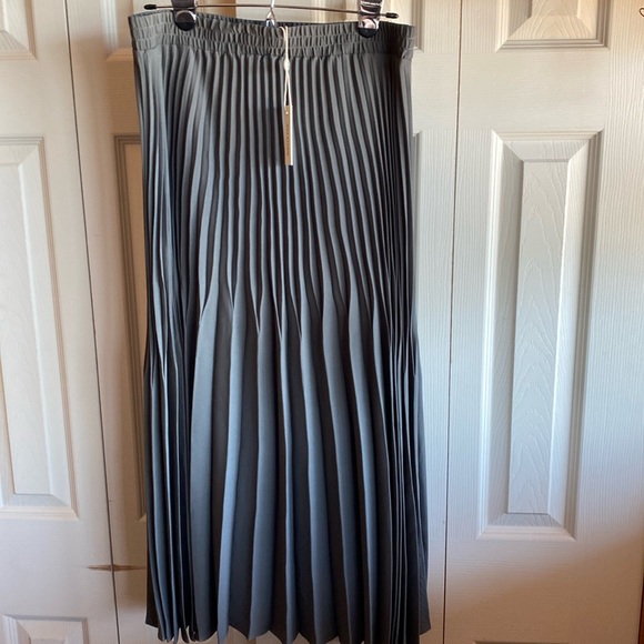 MAX STUDIO NWT Pleated Midi Elastic Waistband Lined Skirt Size Medium - Picture 4 of 11